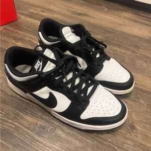 Nike Men's Black and White Panda Dunks